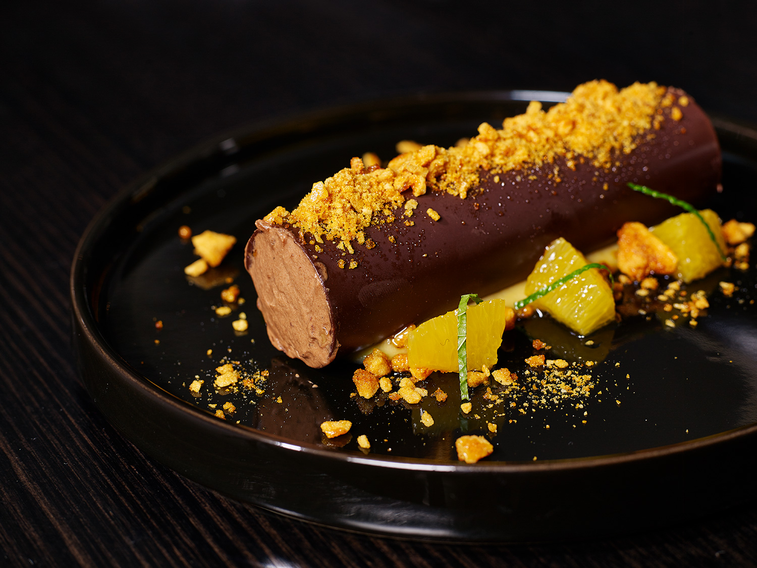 Chocolate and hazelnut ‘cannelloni’