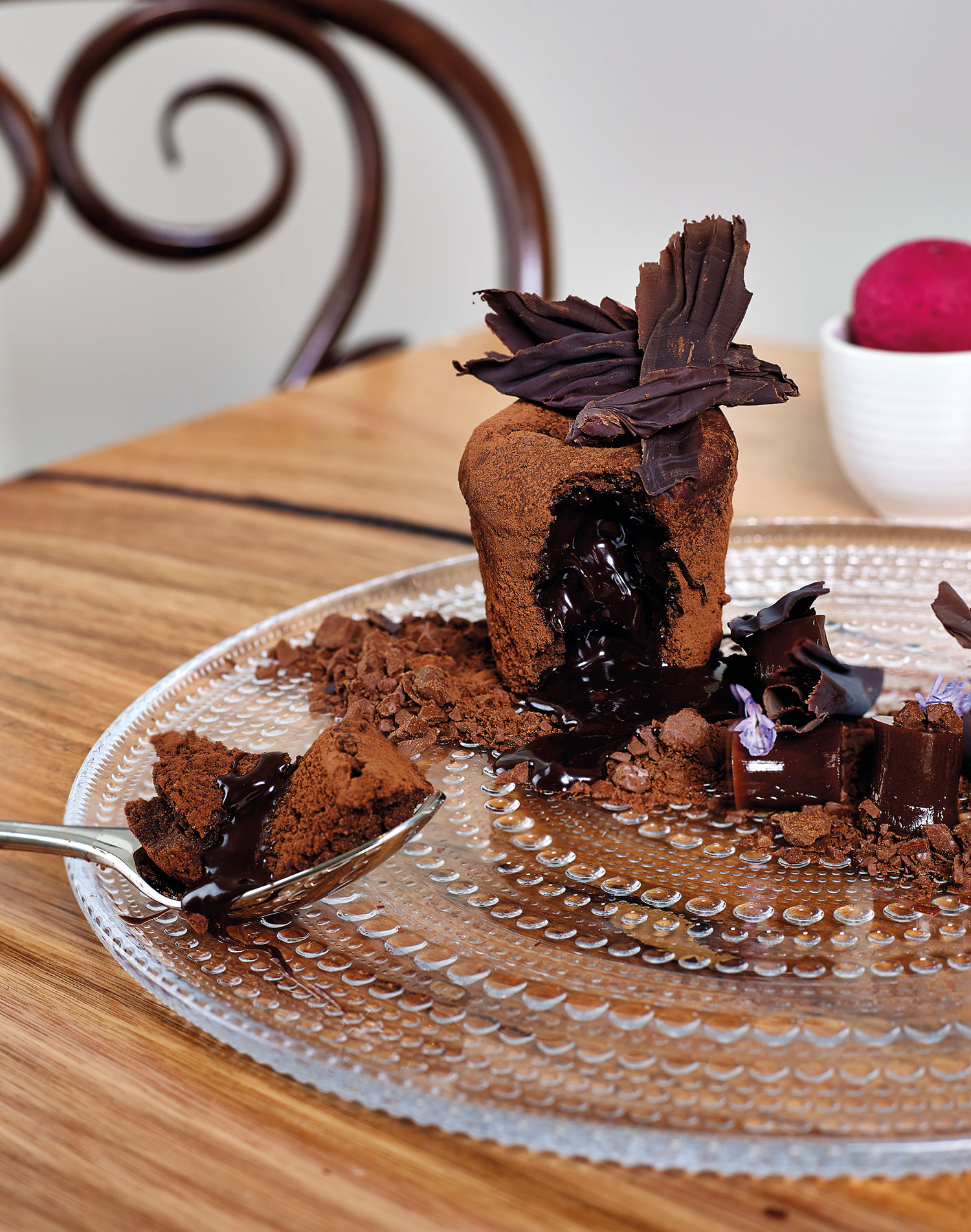 Chocolate Fondant with Cacao Jelly Essentials Magazine Australia