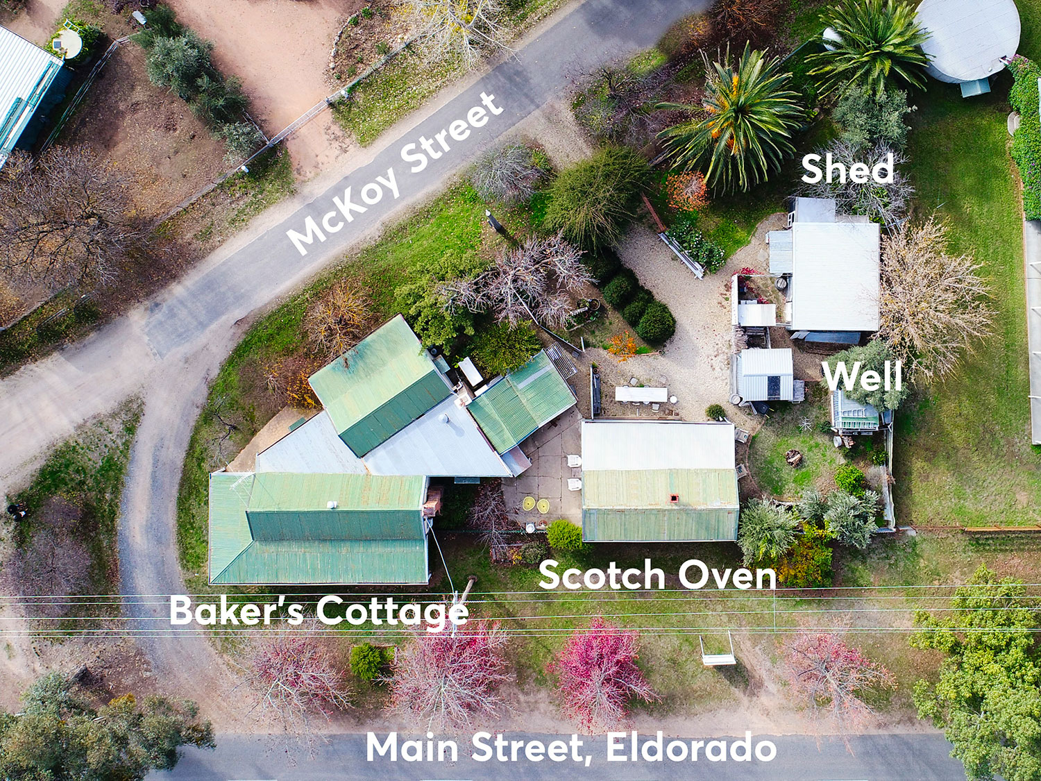 Baker's Cottage, Eldorado site map
