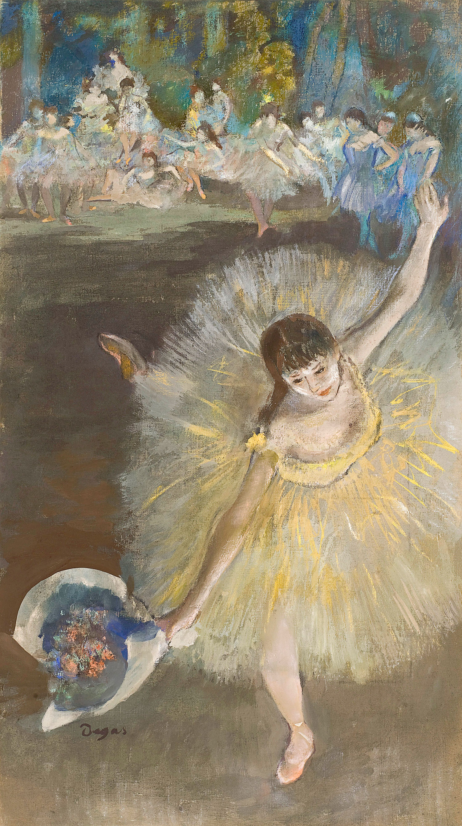 Edgar Degas, Finishing the Arabesque, 1877 Oil and essence, pastel on canvas, 67.4 x 38 cm Musée d’Orsay, Paris (RF 4040) © Musée d’Orsay, Dist. RMN-Grand Palais / Patrice Schmidt