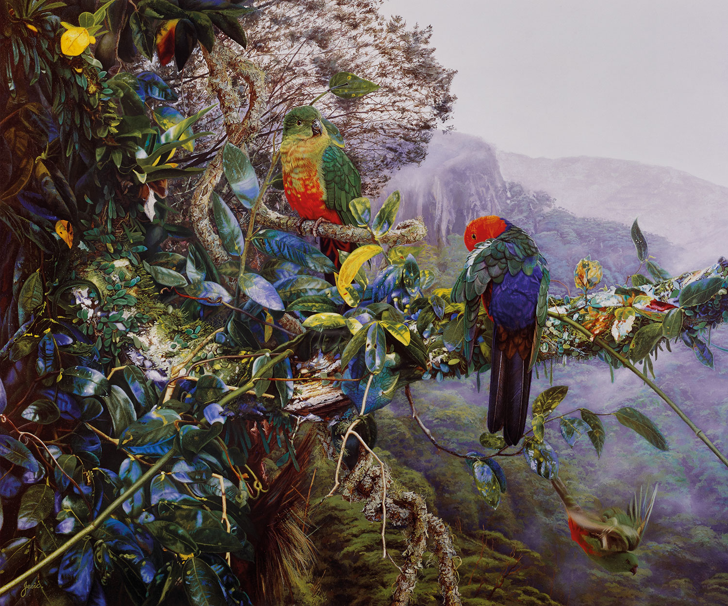 Stephen Jesic, King Parrot’s Fortress, 2012 (print), original: Acrylic on composition board 75 x 90cm