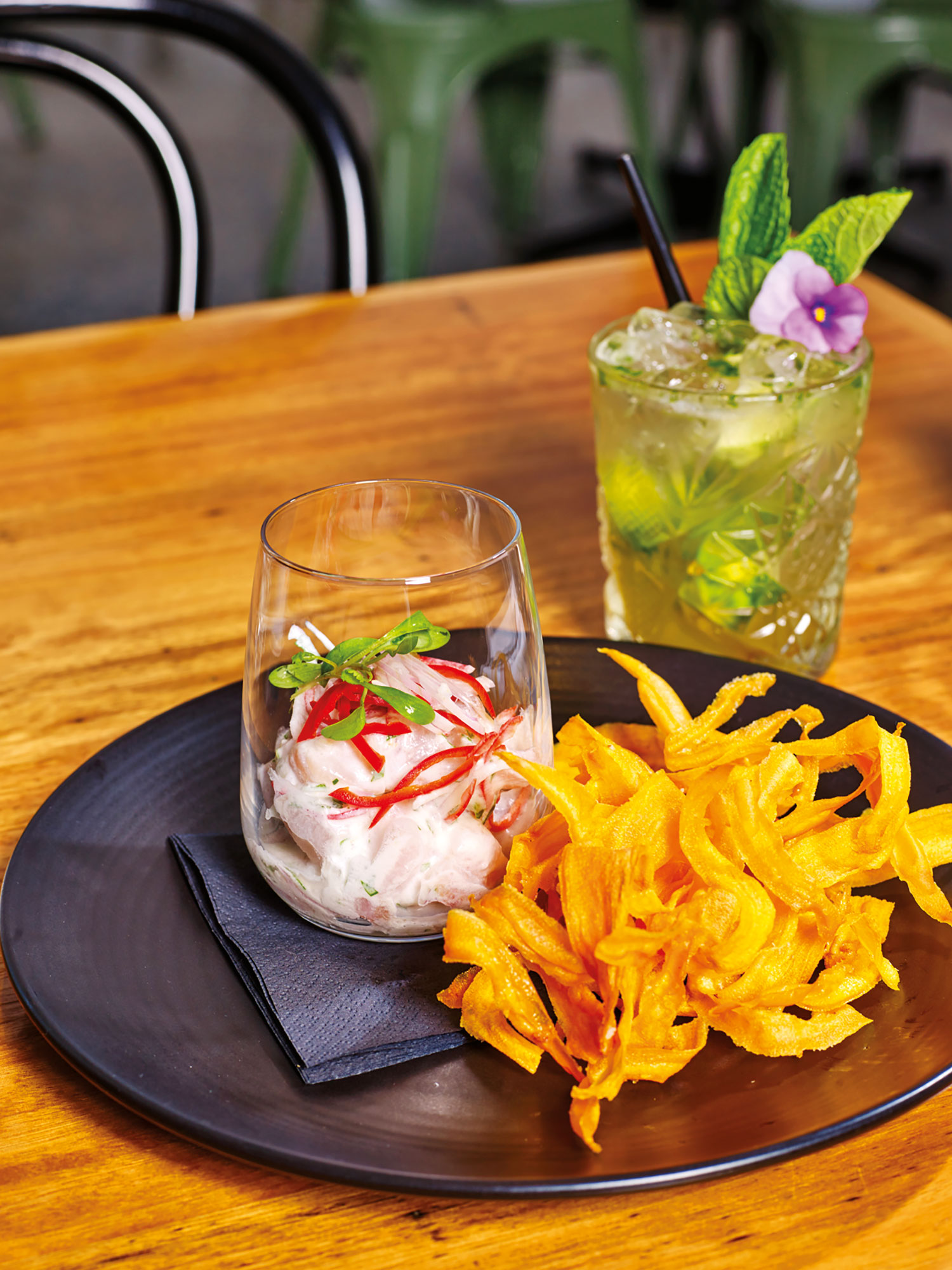 Ceviche of mulloway, leche de tigre