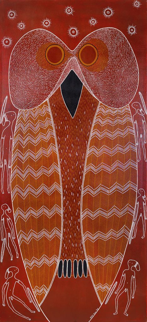 Billy Doolan Mopoke Owl, 2009 91 x 198cm, Acrylic on canvas $12,500