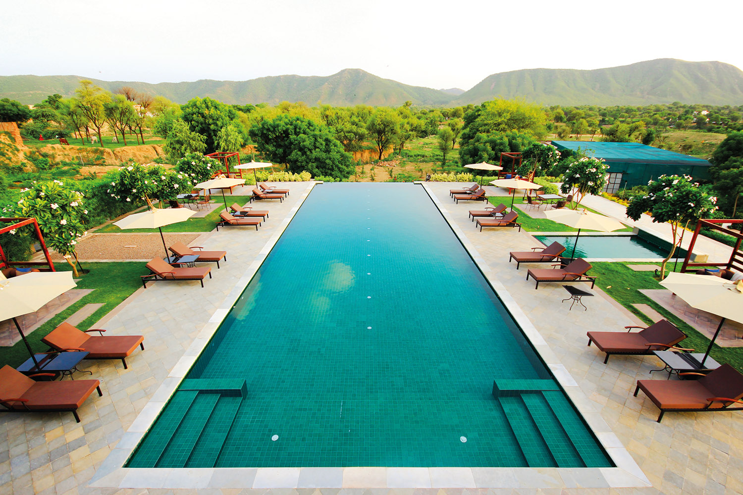 Poolside Haveli restaurant, a welcome respite during the heat of the day