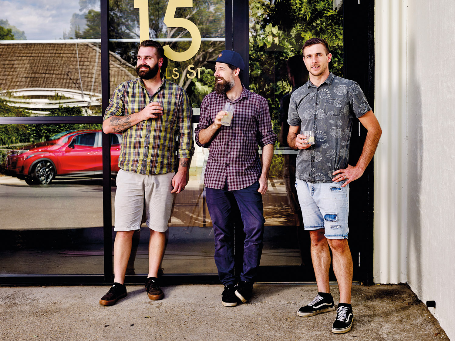 The lads from 15 Wills Street, Bright - creators of a former mechanic’s workshop that has been transformed into a great new food and wine hub.