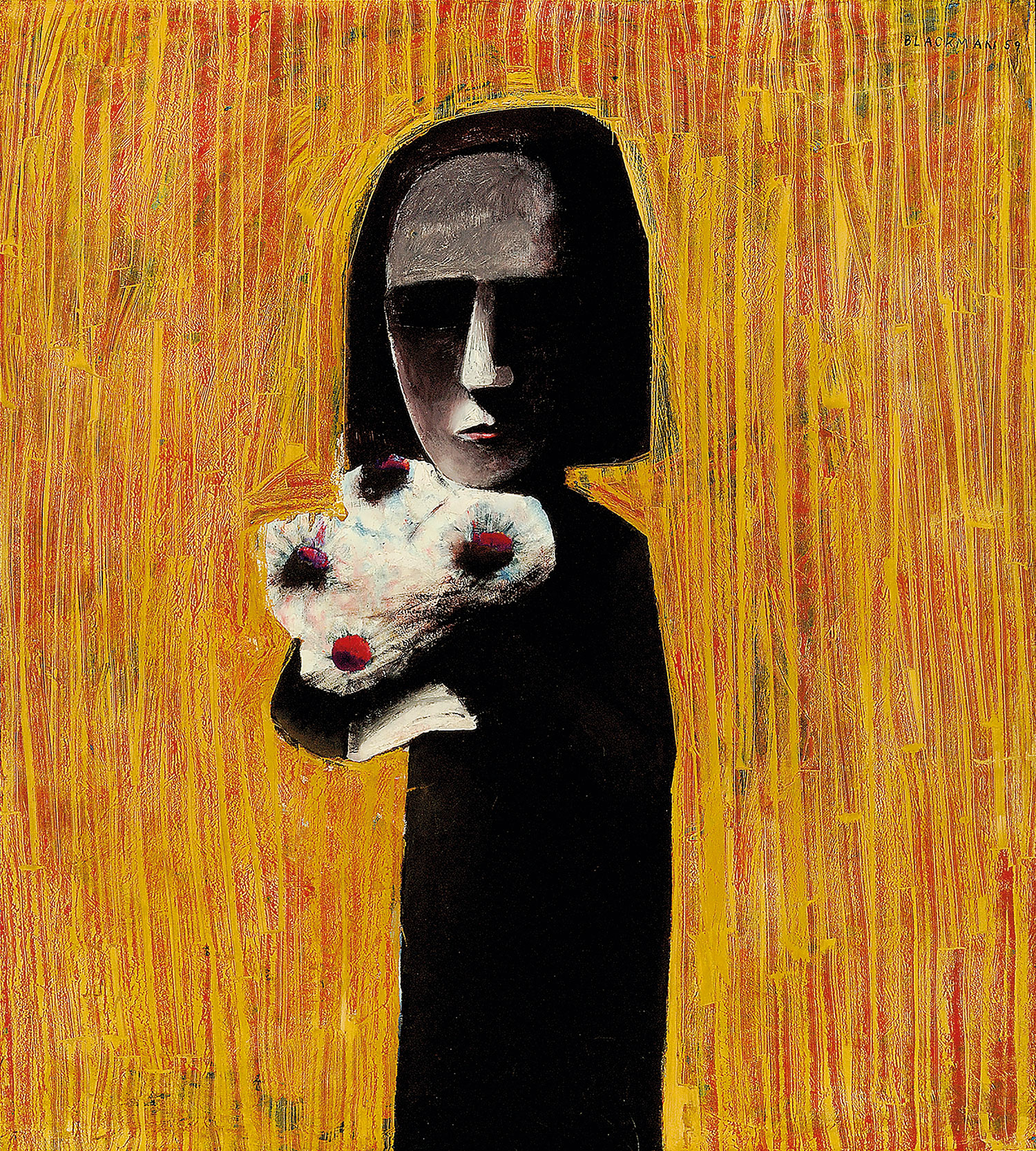 Charles Blackman, Girl with a Nosegay, 1959 Oil on composition board, 151.3 x 135.9cm TarraWarra Museum of Art collection Gift of Eva Besen AO and Marc Besen AO Donated through the Australian Government’s Cultural Gifts Program, 2009 © Charles Blackman/Licensed by Viscopy, 2015