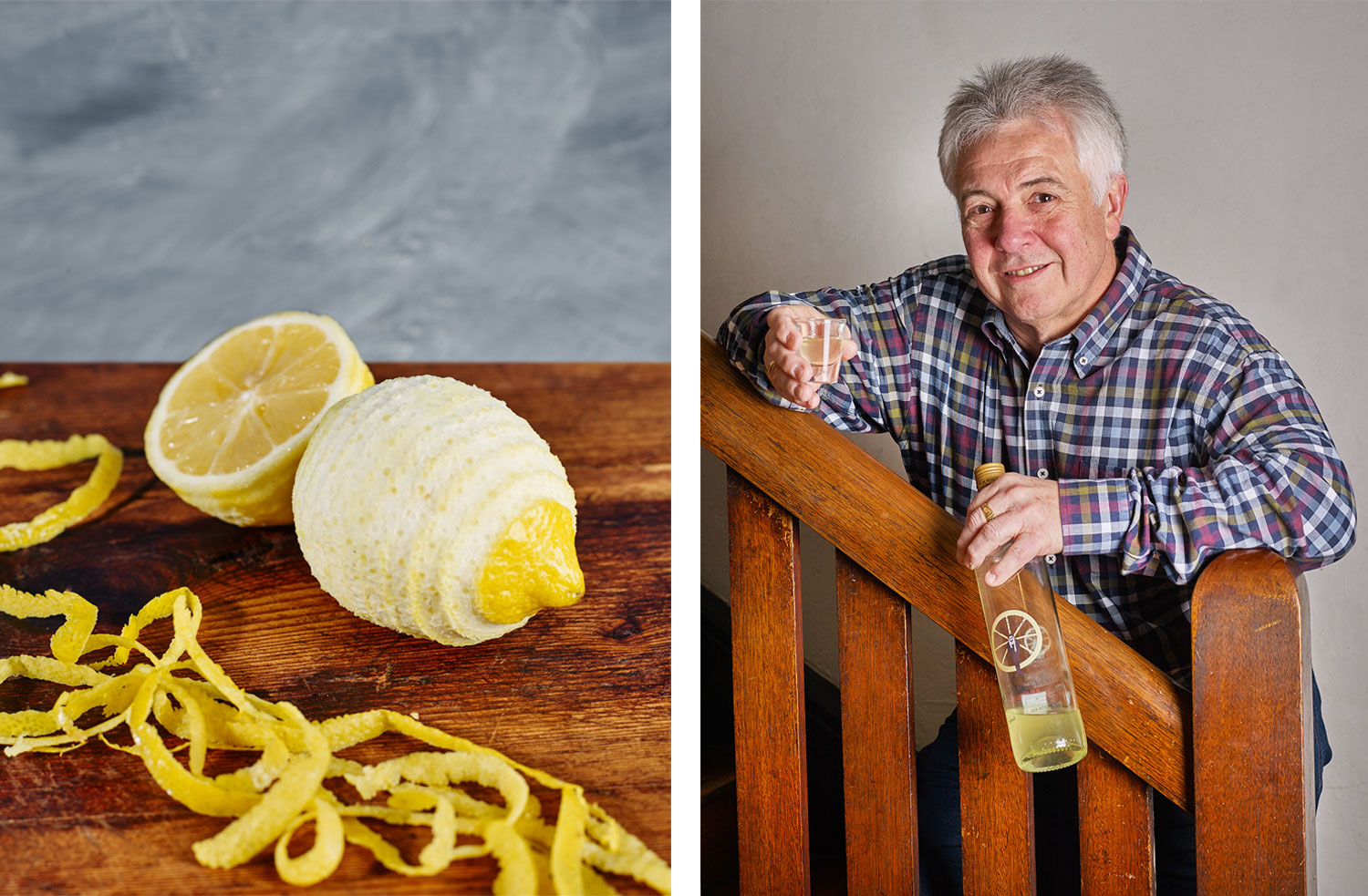 Jon Caveva's with his small batch Limoncello