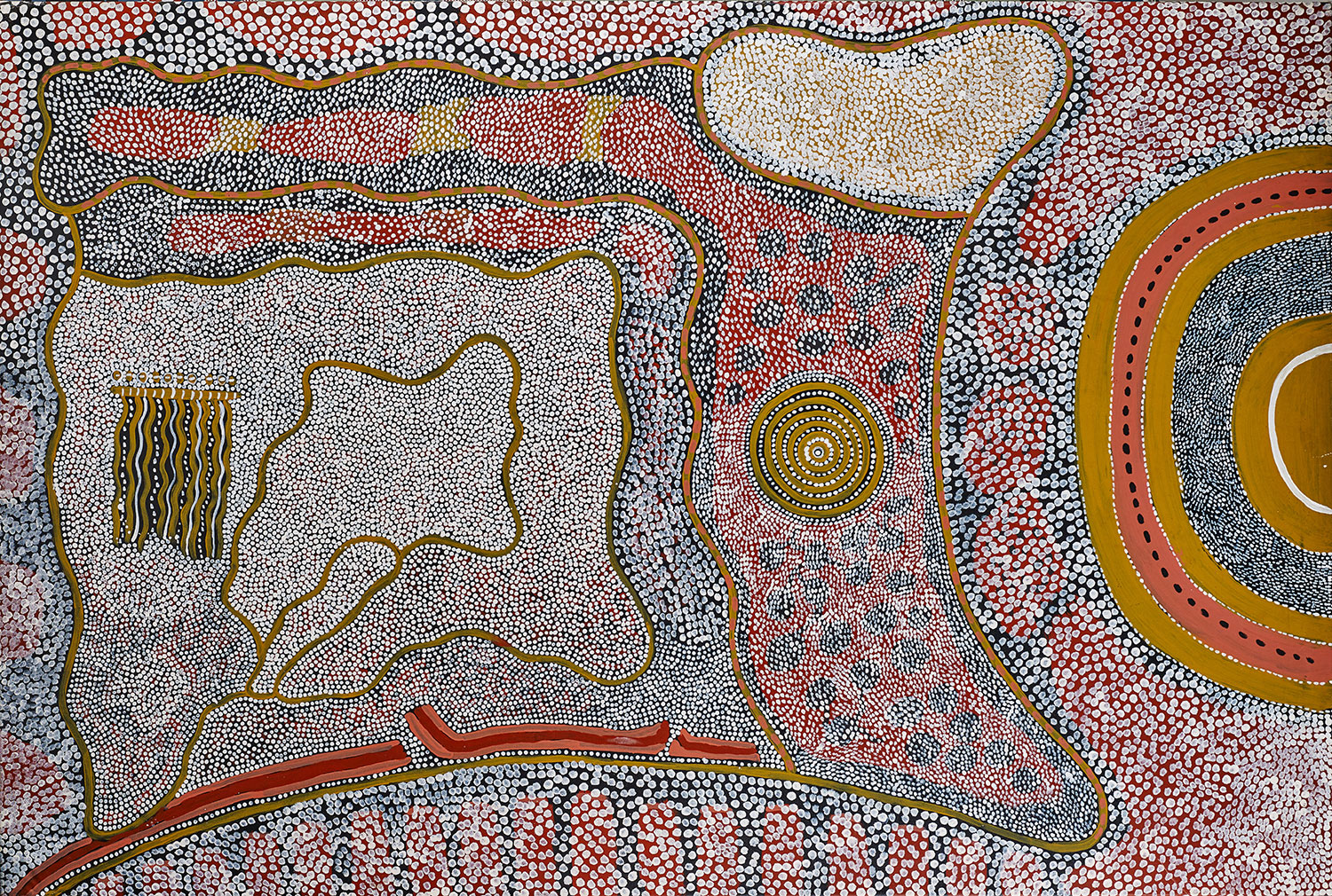 Dennis Nelson Tjakamarra Kalipinya-water Dreaming, 2000