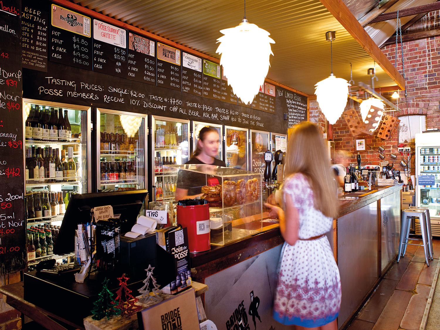 The bar at Bridge Road Brewers' stable building