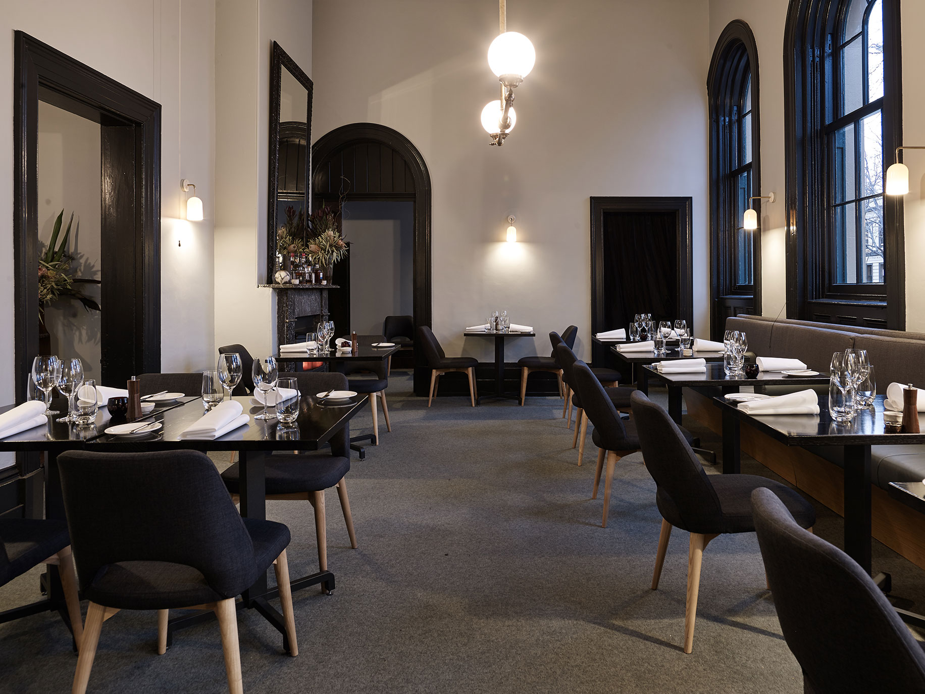 New minimalist interior at Provenance, Beechworth