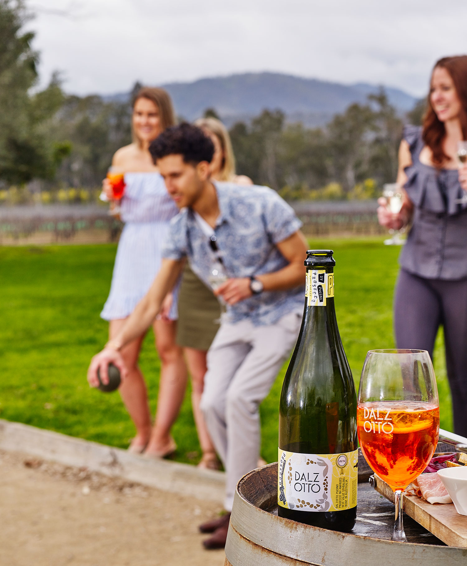 A game of bocce at Dal Zotto's King Valley cellar door