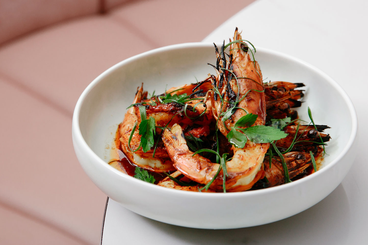 Donna Chang - Jumbo king prawns with sweet and hot coriander dressing