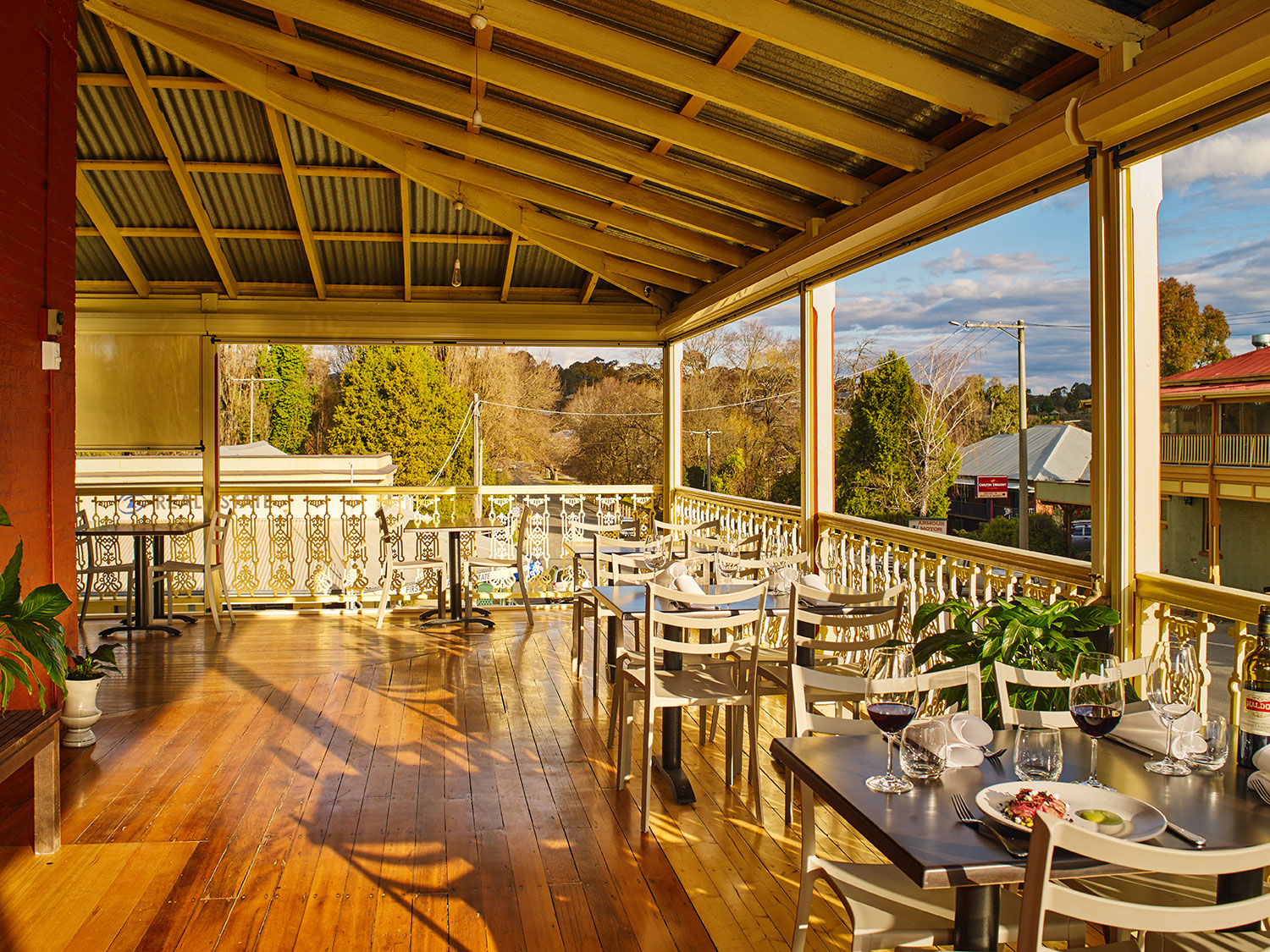 First floor verandah of the newly-renovated Empire Hotel