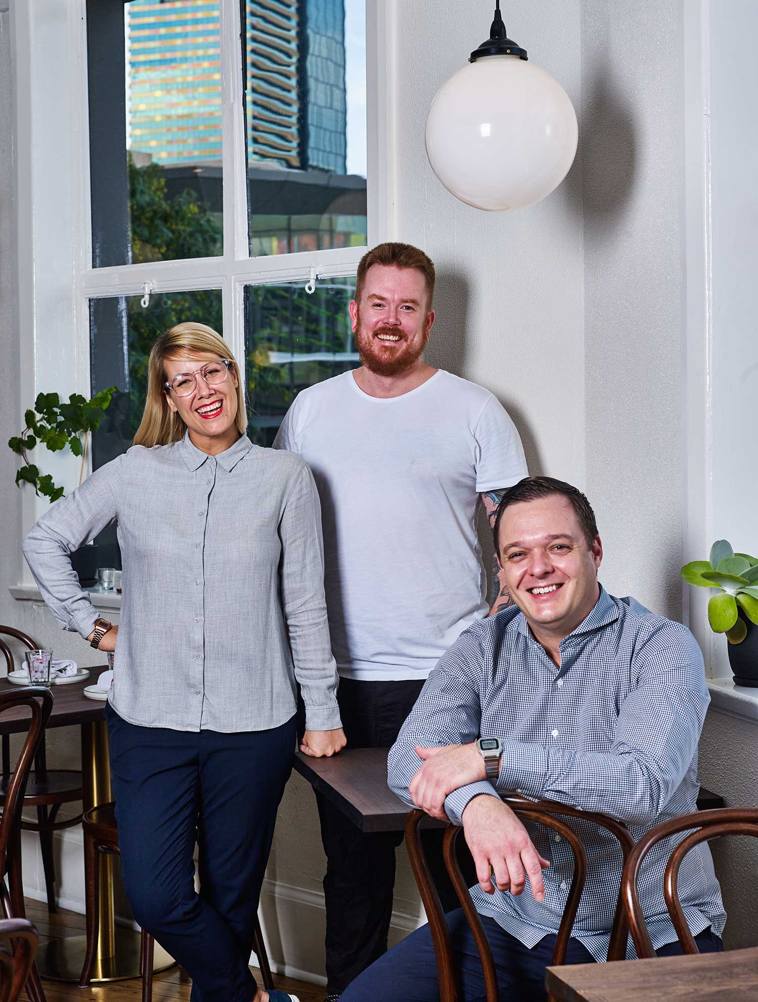 Maeve Wine owners, from left: Eleanor Cappa, Jesse Stevens and