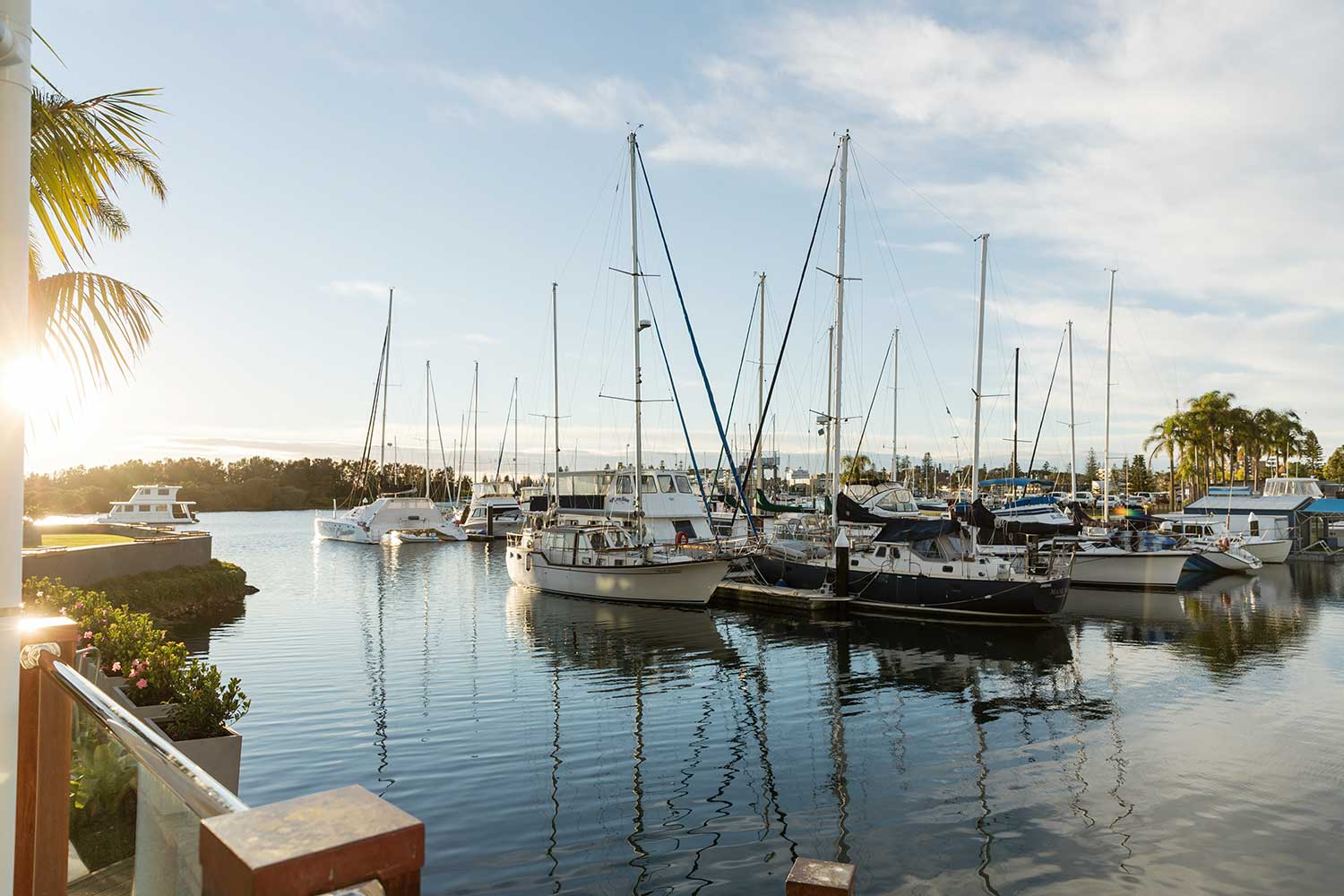 Hastings River Marina, viewed from Sails Resort