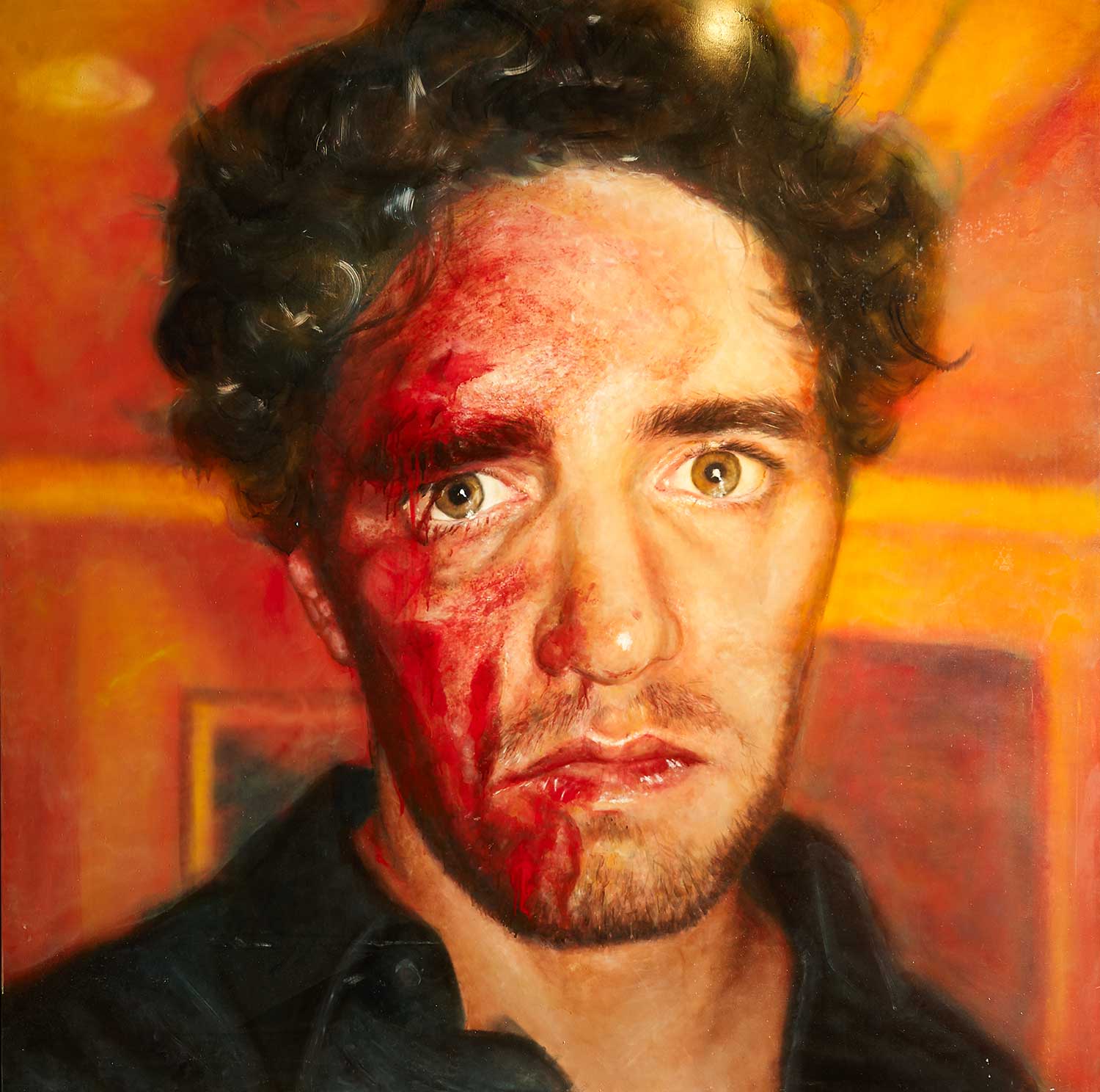 Vincent Fantauzzo, Self Portrait, Oil on Linen - hangs on the 6th floor of The Fantauzzo, Art Series Hotel