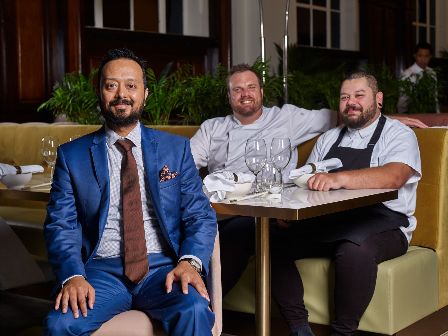 Donna Chang team, pictured from left: Shawn Gomes, General Manager; Jake Nicolson, Executive Chef and Jason Margaritis, Head Chef