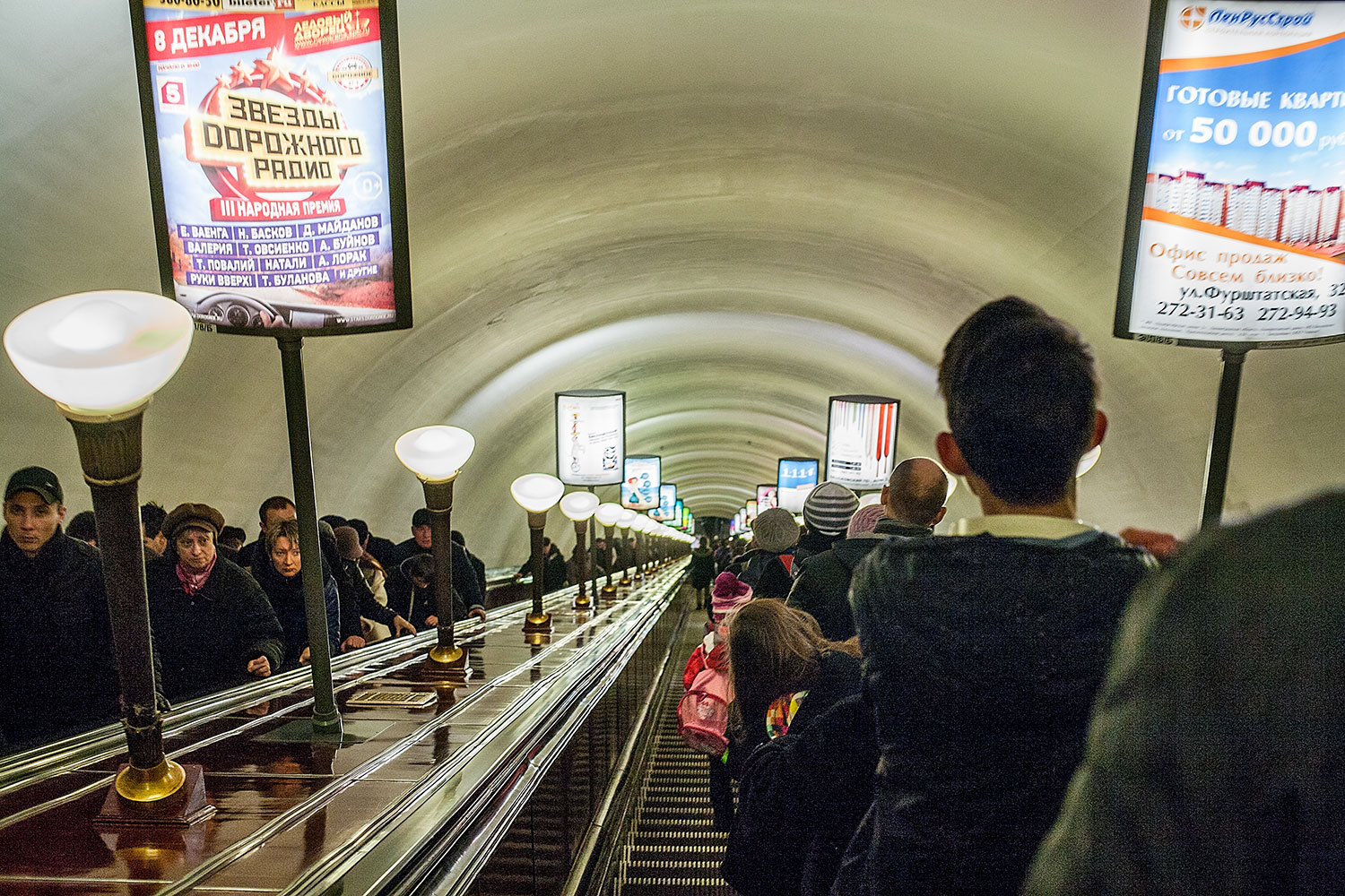 Admiralteyskaya Station takes commuters 86 metres underground