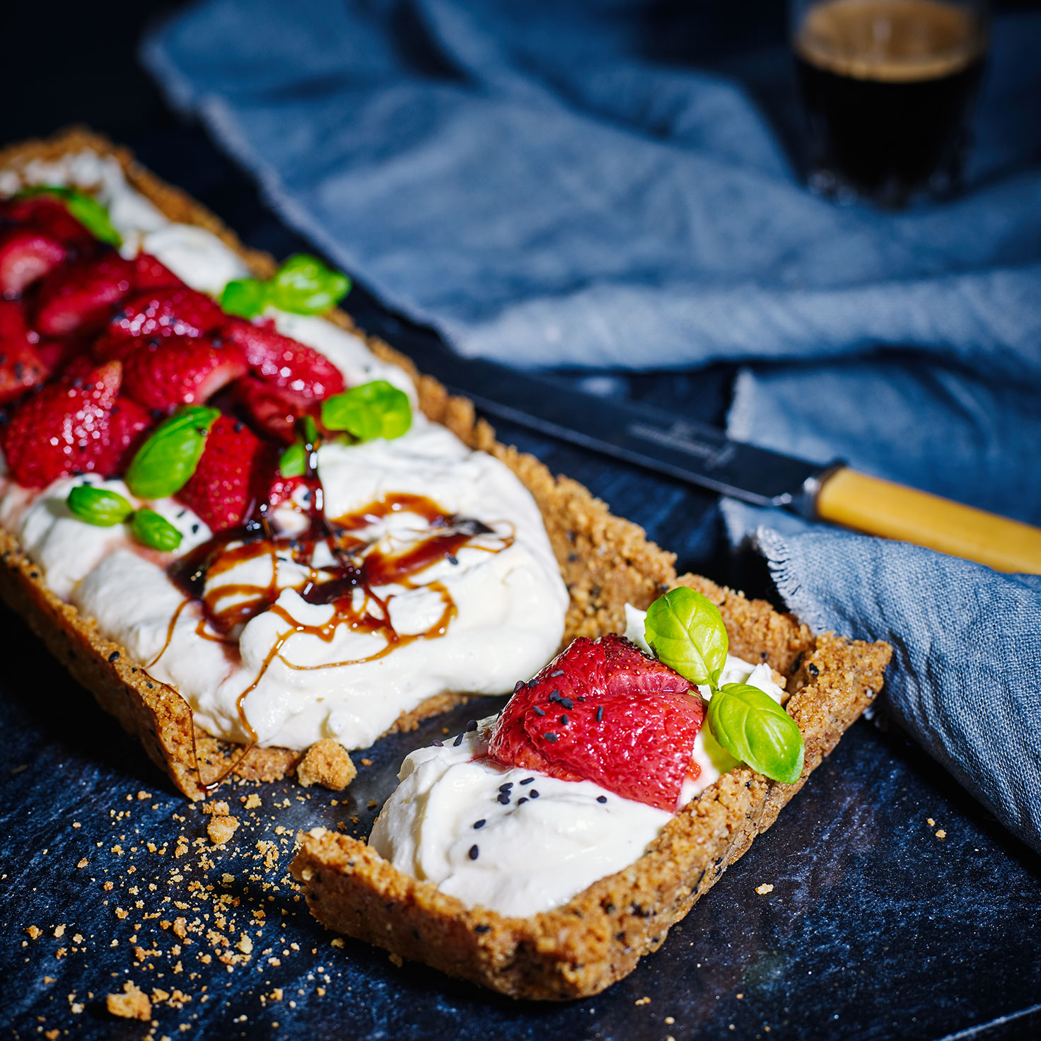 Sesame Ricotta Cheesecake Tart