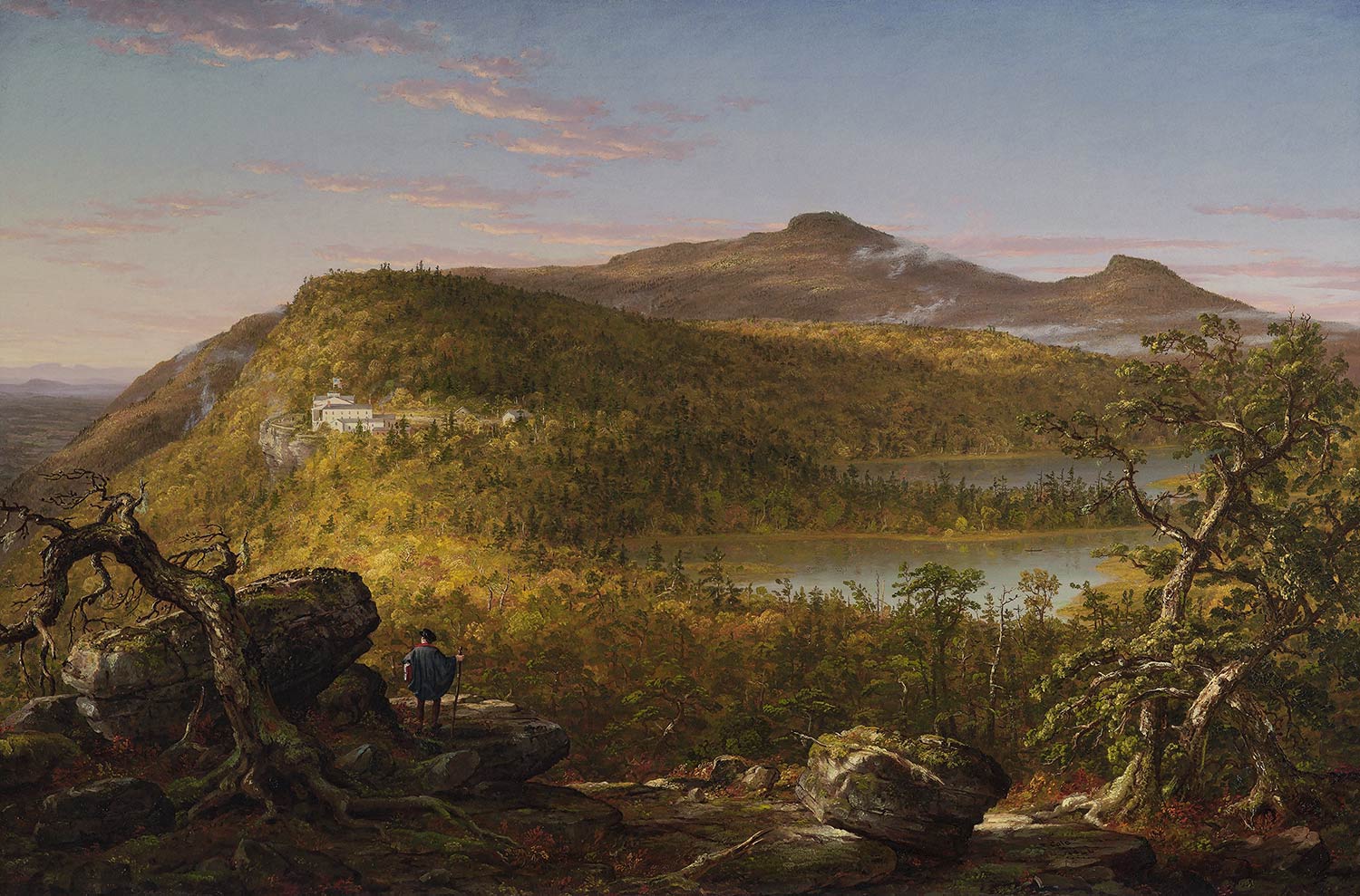 Thomas Cole, A View of the Two Lakes and Mountain House, Catskill Mountains, Morning, 1844, Brooklyn Museum of Art