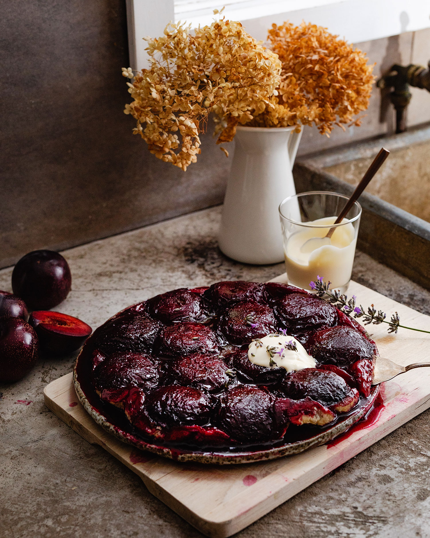 Queen Garnet Plum Tarte Tatin recipe