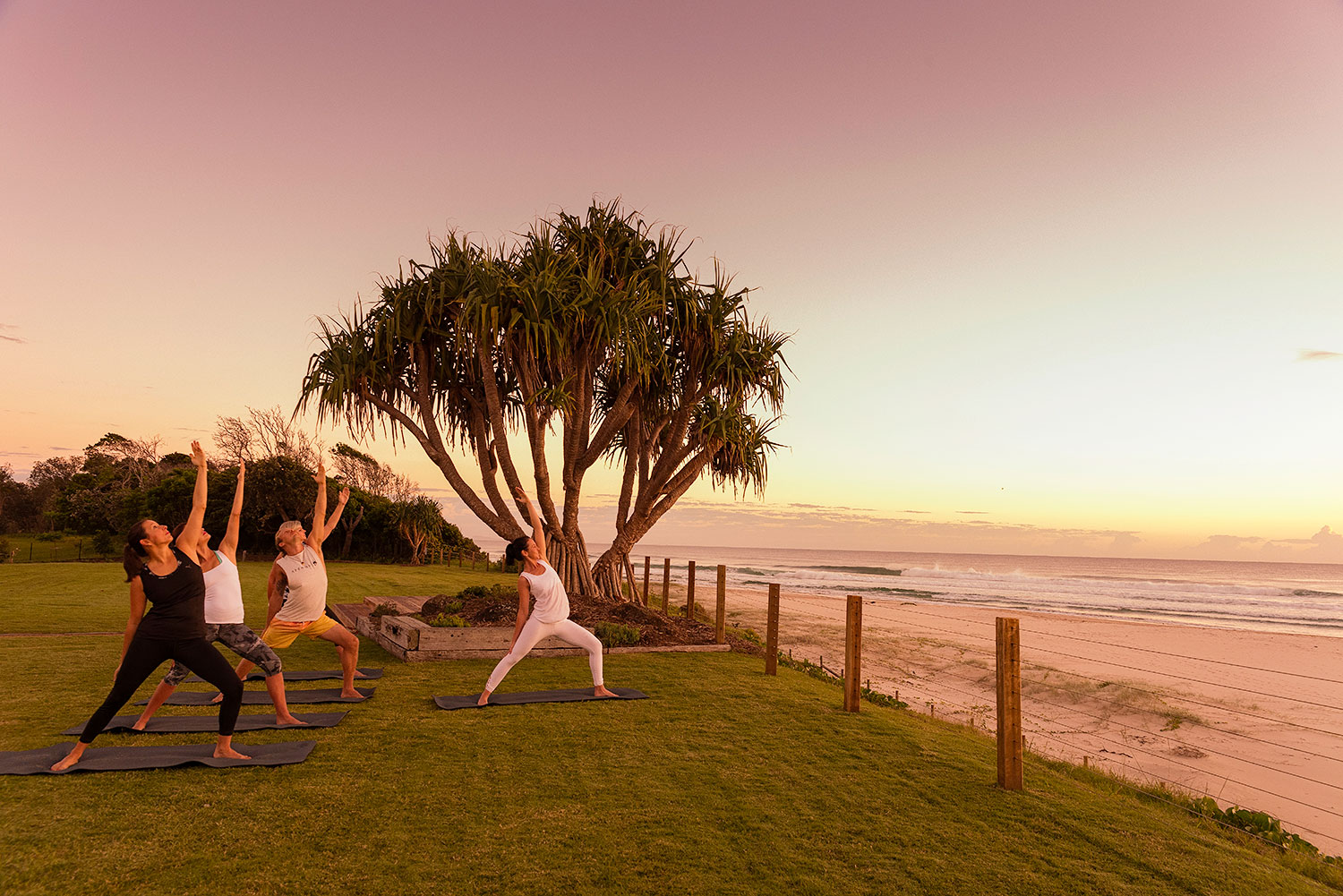 Rise and shine 6am Sunday morning with sunrise yoga in Byron Bay