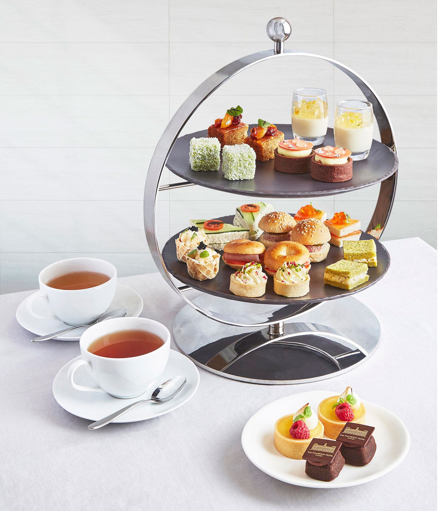 The two-tiered tower of delights - Afternoon Tea at the Fullerton, Sydney